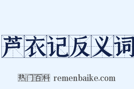 芦衣记反义词是什么意思的图片